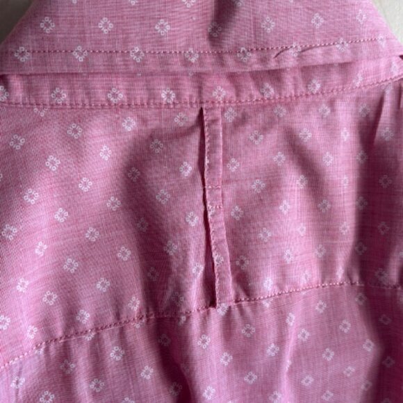 Banana Republic Shirt Mens Large L Pink Luxe Poplin Slim Fit Short Sleeve Office - Picture 6 of 8